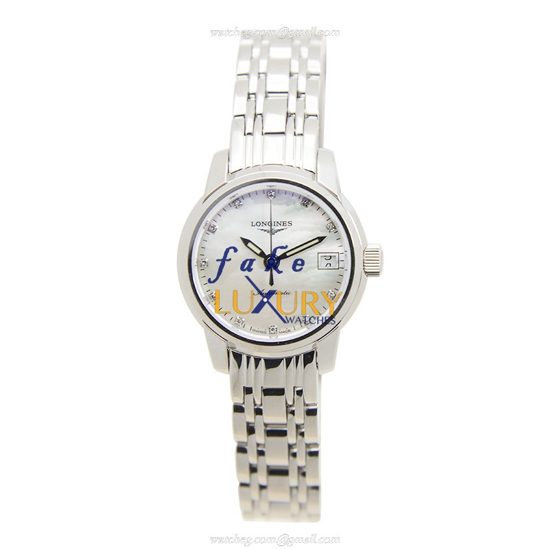 Longines L2.263.4.87.6 SAINT IMIER Auto Stainless Steel Watch, Replica, White Dial, Silver Strap - Image 2