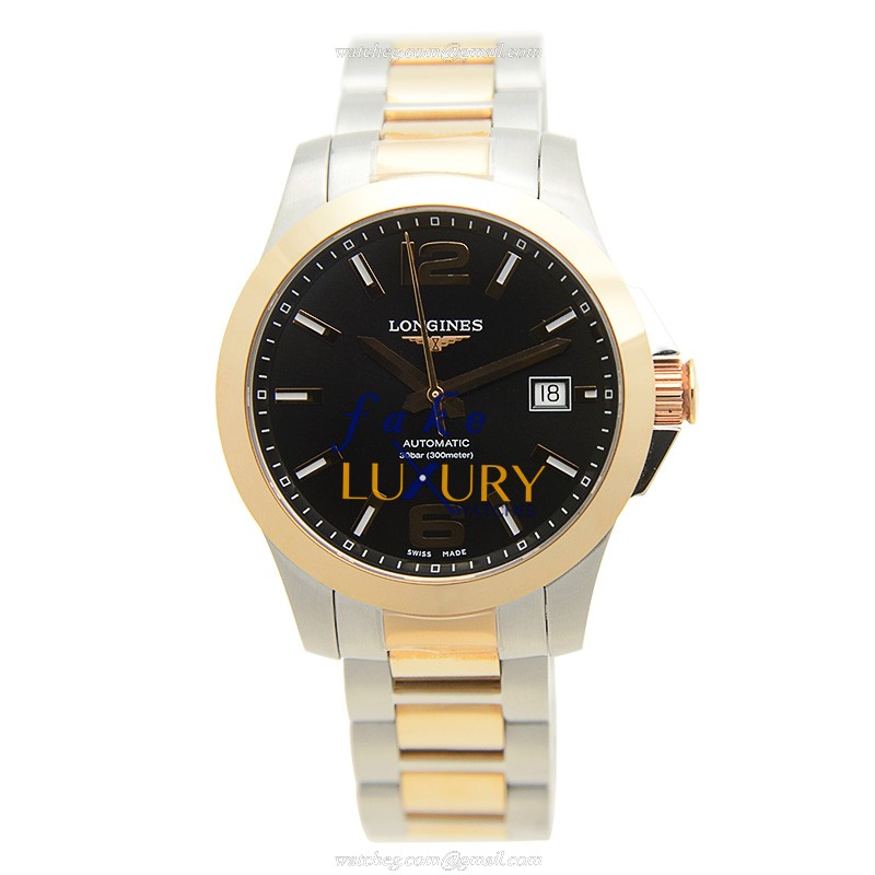Longines L3.676.5.56.7 CONQUEST Automatic 18kt Rose Gold & Steel - Replica Watch - Image 2