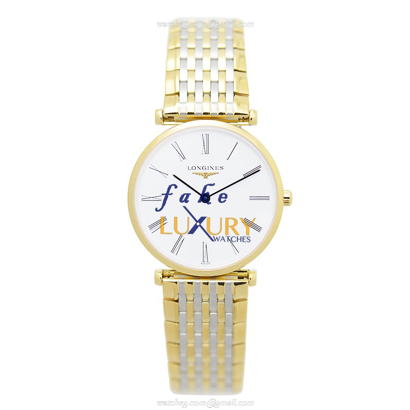 Longines La Grande L4.512.2.11.7 - Quartz - PVD Gold Case - White Dial - Replica Watch - Image 2
