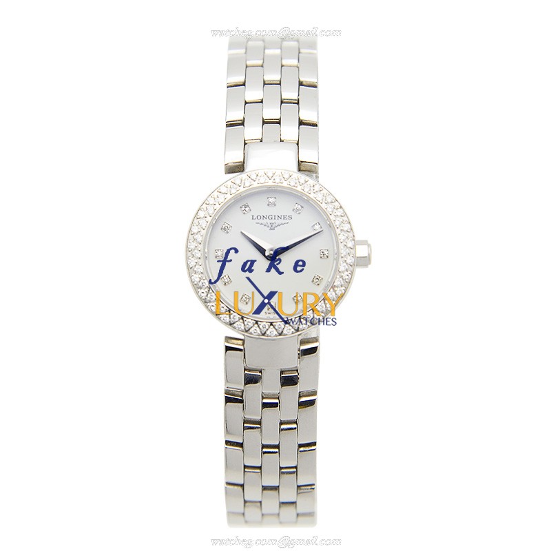 Longines L5.174.0.17.6 Dolce Vita Replica Watch - Quartz - Stainless Steel & Diamonds - White Dial - Image 2