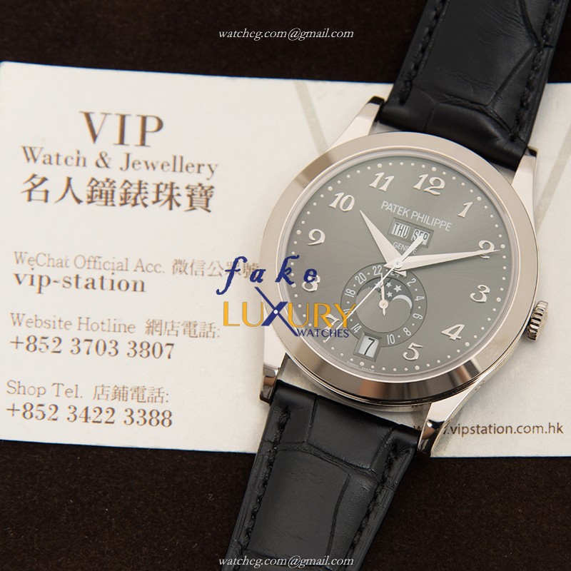 Patek Philippe 5396G-014 Replica Watch, Automatic, Gray Dial, 18kt White Gold Case, Alligator Strap - Image 5