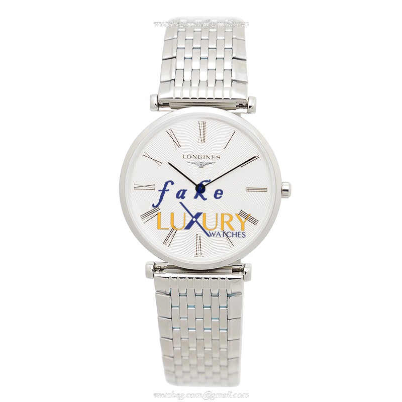 L4.512.4.71.6 - Longines La Grande Quartz Replica Watch Stainless Steel White Dial - Image 2