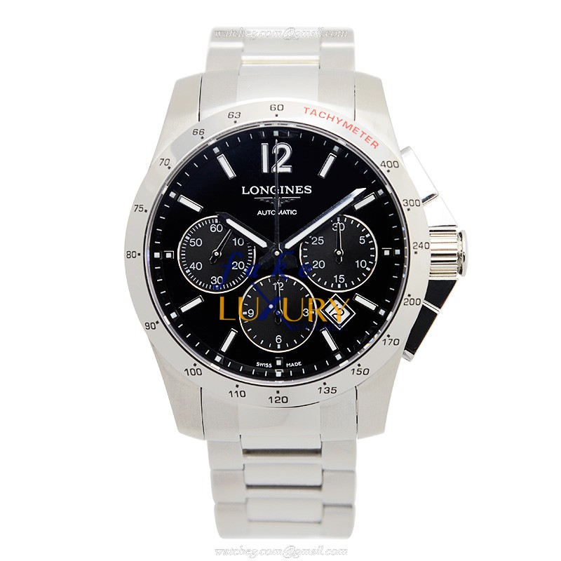 Longines L2.743.4.56.6 Conquest Replica Watch Black Dial Stainless Steel Automatic Movement - Image 2