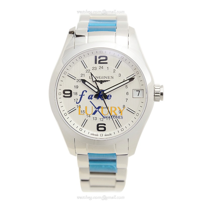 Longines Conquest L2.799.4.76.6 42mm Automatic Stainless Steel Silver Dial Replica Watch - Image 2