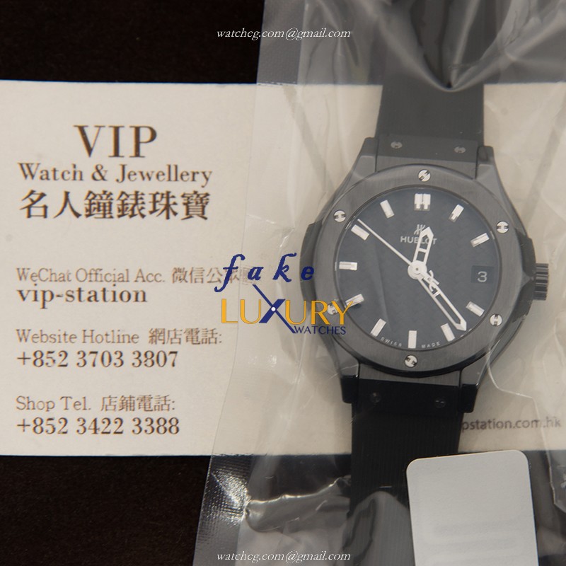 Hublot 581.CM.1770.RX CLASSIC FUSION - Automatic - Ceramic Case - Black Dial - Rubber Strap - Image 4