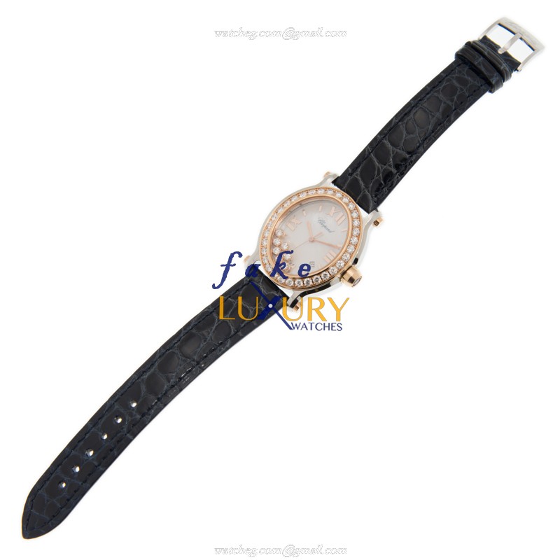Chopard 278546-6002 Replica Watch, 18kt Rose Gold & Steel Case, Swiss Quartz Movement, White Mother - Image 2