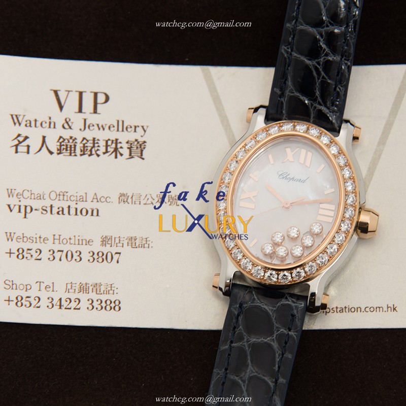 Chopard 278546-6002 Replica Watch, 18kt Rose Gold & Steel Case, Swiss Quartz Movement, White Mother - Image 5