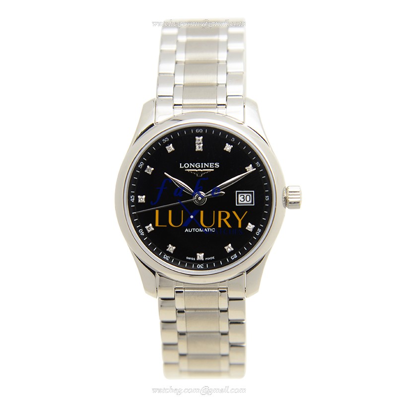 Longines MASTER L2.257.4.57.6 Automatic Stainless Steel Black Dial Replica Watch - Image 2
