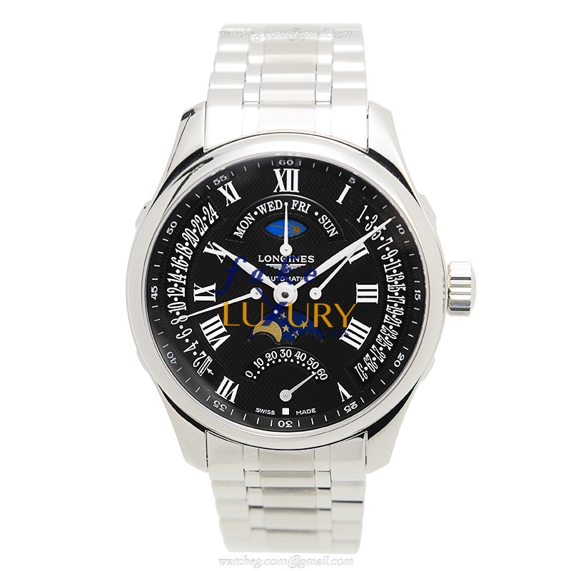 L2.739.4.51.6 - Longines Master Replica Watch Automatic Black Dial Stainless Steel - Image 2