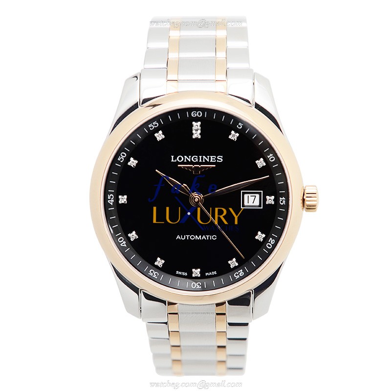 Longines Master Collection L2.793.5.57.7 | 40mm 18kt Rose Gold & Steel | Automatic | Black Dial - Image 2