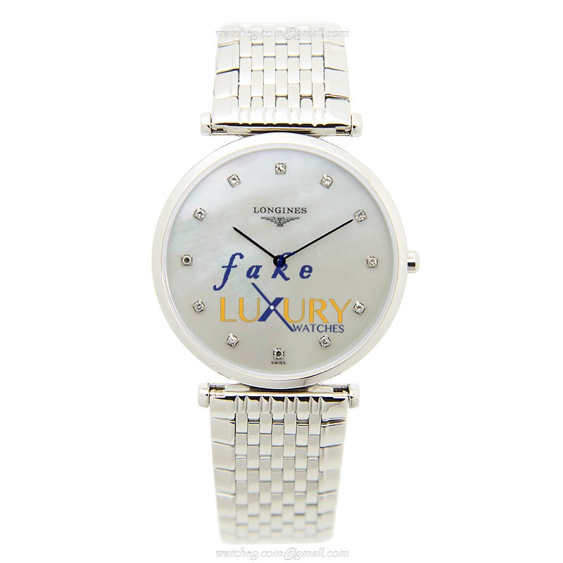 Longines L4.709.4.87.6 La Grande Replica Watch Quartz Movement Stainless Steel Silver White Dial - Image 2