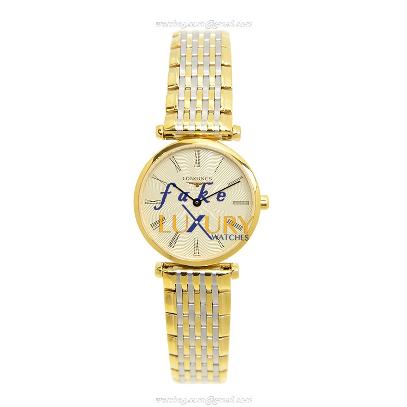 Longines L4.209.2.41.7 La Grande Quartz PVD Gold Dial Replica Watch - Image 2