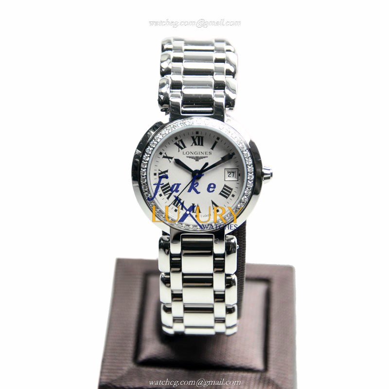 Longines L8.110.0.71.6 PRIMA LUNA Quartz Stainless Steel & Diamond Replica Watch - Image 2