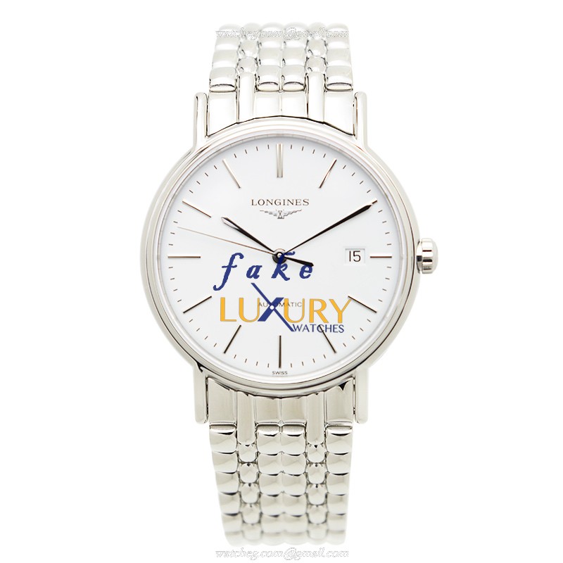 Longines L4.921.4.12.6 Replica Watch, Automatic Movement, White Dial, Steel Bracelet - Image 2