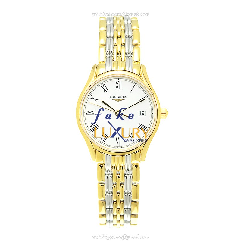 Longines L4.259.2.11.7 Replica Watch - Swiss Quartz Movement, Gold-Plated & Stainless Steel Case - Image 2