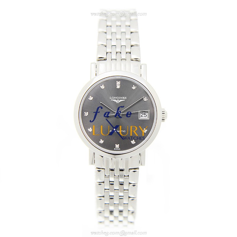 Longines L4.309.4.78.6 Elegant Automatic Stainless Steel Black Dial 26mm Replica Watch - Image 2
