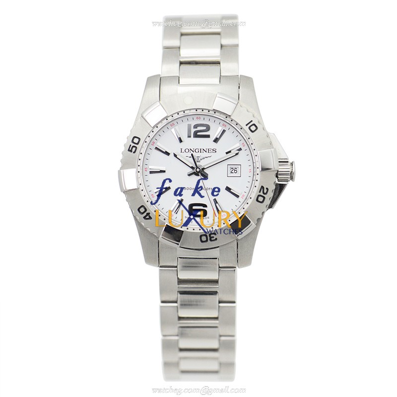 Longines Conquest L3.247.4.16.6 Replica Watch White Dial Quartz Stainless Steel Silver Bracelet - Image 2