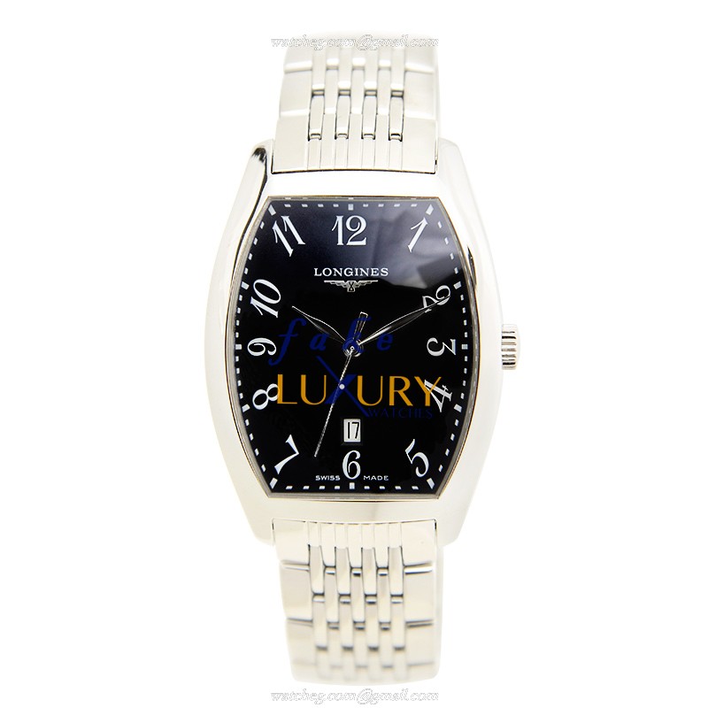 Longines L2.655.4.53.6 Evidenza Quartz Stainless Steel Black Dial Replica Watch - Image 2