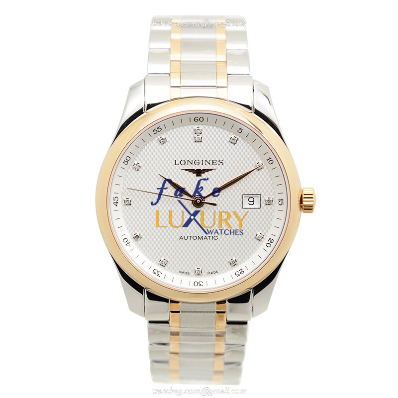 Longines L2.793.5.77.7 Master Automatic Replica Watch 18kt Rose Gold Steel Silvery White Dial - Image 2