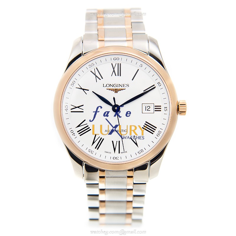 Longines L2.793.5.11.7 Replica Watch, White Dial, Rose Gold & Steel Case, Automatic Movement - Image 2