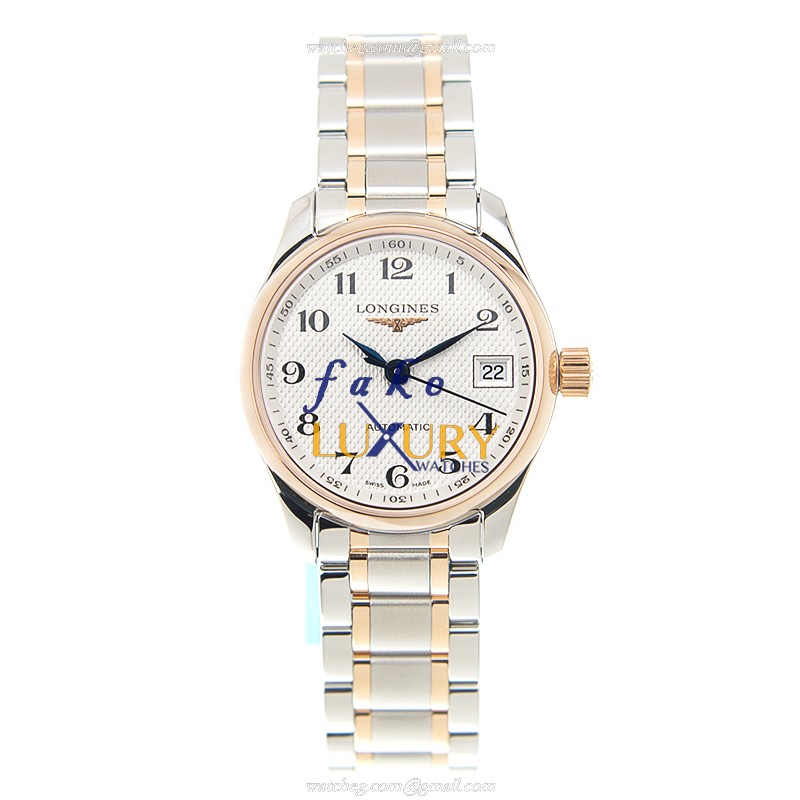 Longines L2.128.5.79.7 Replica Watch Automatic Movement, Rose Gold Steel Case, Silvery White - Image 2