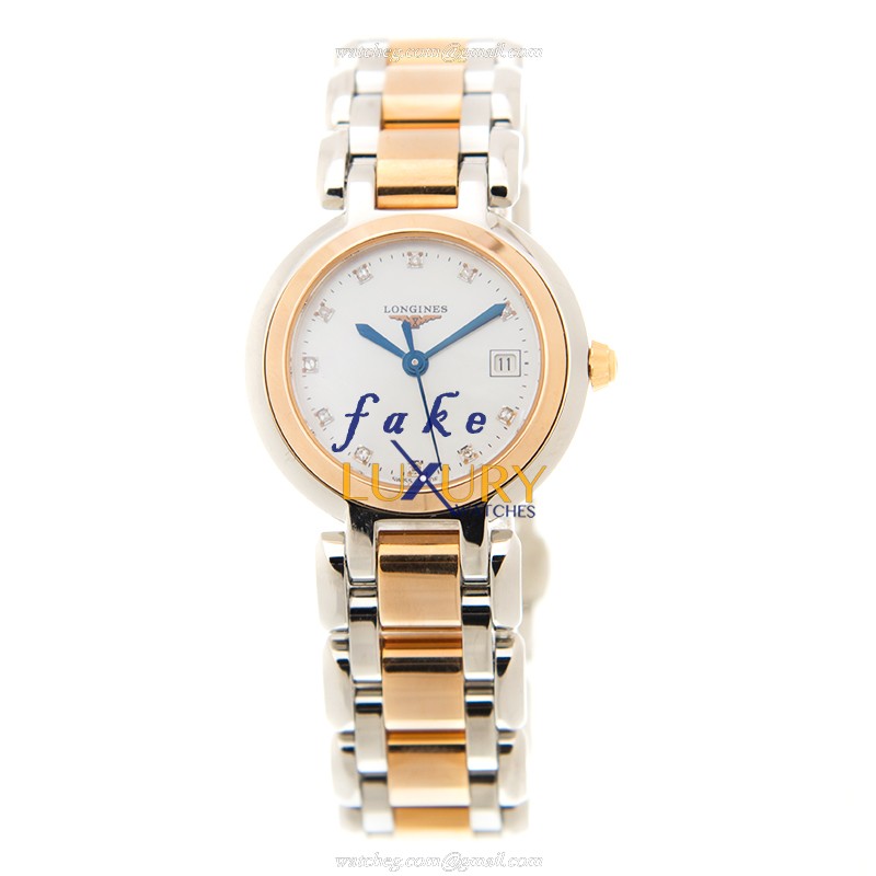 Longines L8.110.5.87.6 PRIMA LUNA Quartz 18kt Rose Gold & Steel | Replica Watch - Image 2