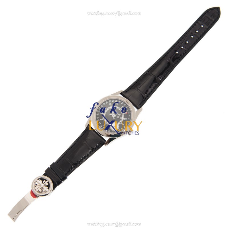 Patek Philippe 6006G-001 Calatrava Replica Watch, 18kt White Gold Case, Black Dial, Automatic - Image 2