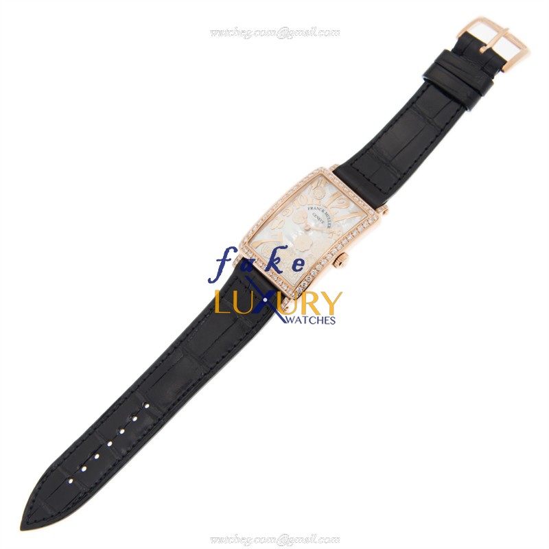 Franck Muller 952 QZ REL MOP BC D 1R LS 5N - BLACK STRAP - Replica Watch - Quartz - 18kt Rose Gold - Image 2