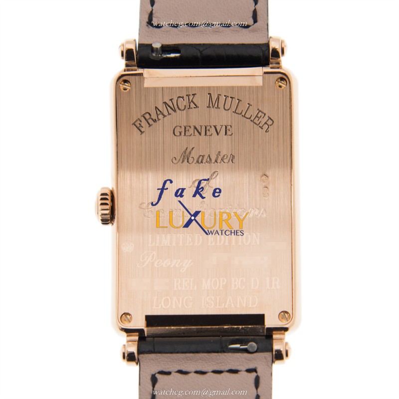 Franck Muller 952 QZ REL MOP BC D 1R LS 5N - BLACK STRAP - Replica Watch - Quartz - 18kt Rose Gold - Image 3