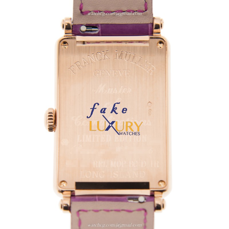 Franck Muller 952 QZ REL MOP BC D 1R LS 5N - Quartz - White MOP Dial - Purple Alligator - Replica - Image 3