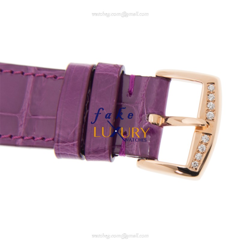 Franck Muller 952 QZ REL MOP BC D 1R LS 5N - Quartz - White MOP Dial - Purple Alligator - Replica - Image 4