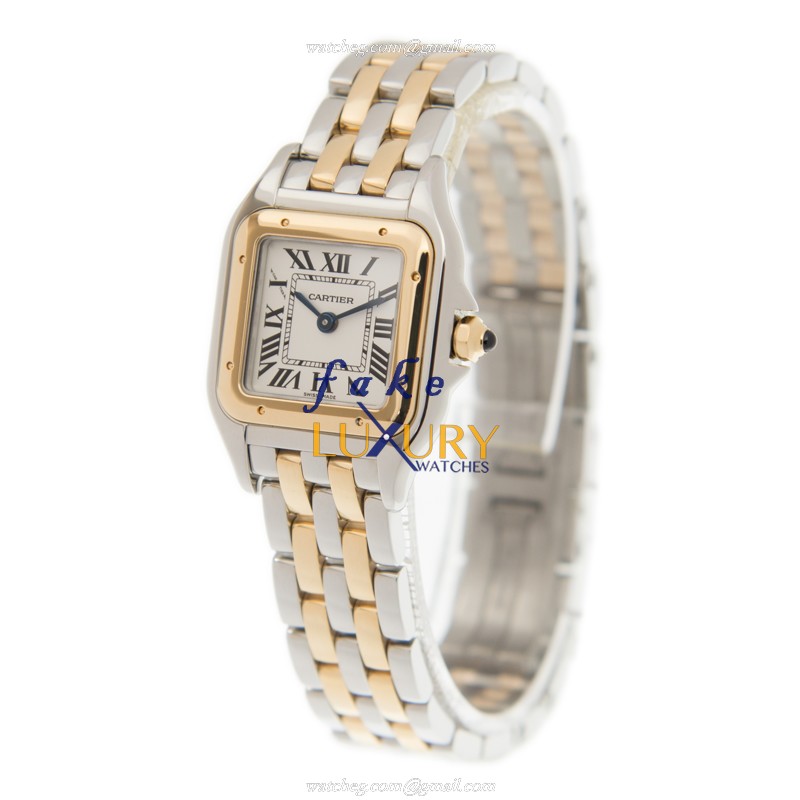 Cartier Panthere De Cartier W2PN0006 Replica Watch, Quartz Movement, White Dial, 22mm 18kt Gold & - Image 3