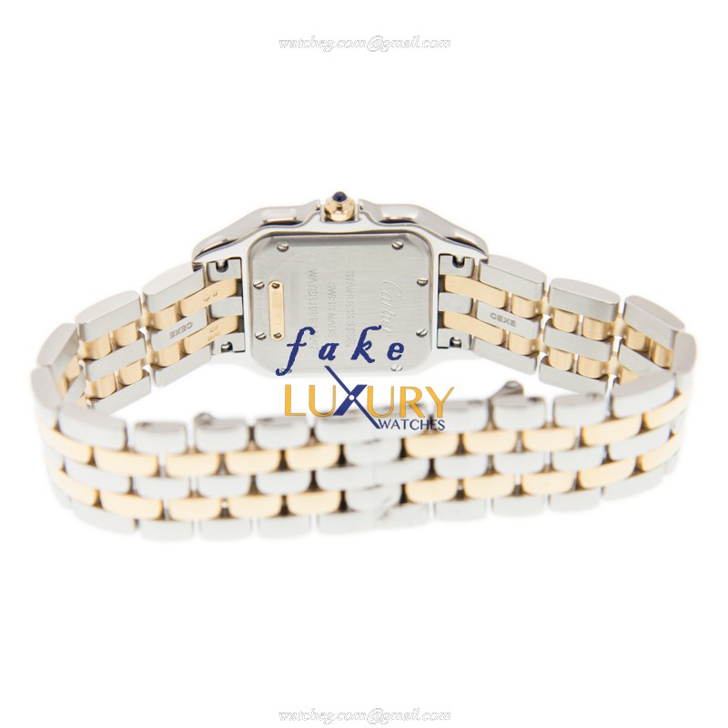 Cartier W2PN0007 PANTHeRE DE CARTIER Quartz 18kt Gold & Steel Replica Watch, White Dial, Silver & - Image 4