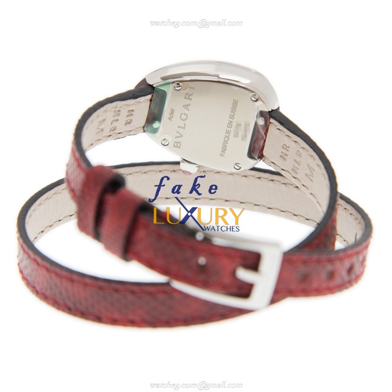 Bulgari 102780 Serpenti Quartz Red Dial Stainless Steel Diamonds Replica Watch - Image 3