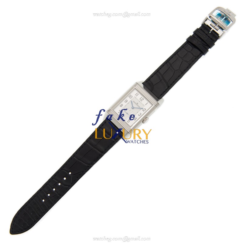 Jaeger-Lecoultre Q3848420 REVERSO Manual Wind Stainless Steel Case White Dial Black Strap Replica - Image 2