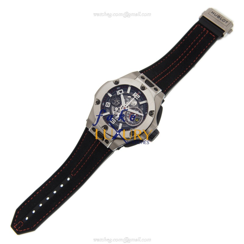 Hublot 402.NX.0123.WR BIG BANG Auto Titanium Replica Watch - Swiss Movement, Black Dial, Rubber - Image 2