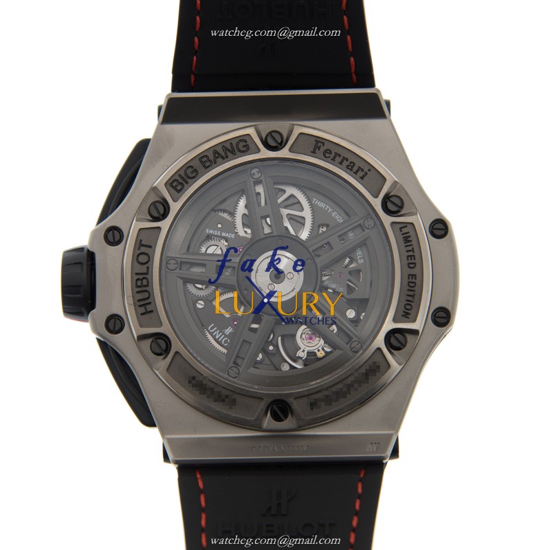 Hublot 402.NX.0123.WR BIG BANG Auto Titanium Replica Watch - Swiss Movement, Black Dial, Rubber - Image 3