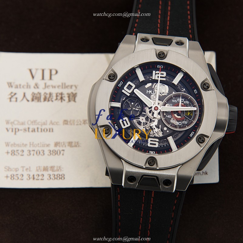 Hublot 402.NX.0123.WR BIG BANG Auto Titanium Replica Watch - Swiss Movement, Black Dial, Rubber - Image 5