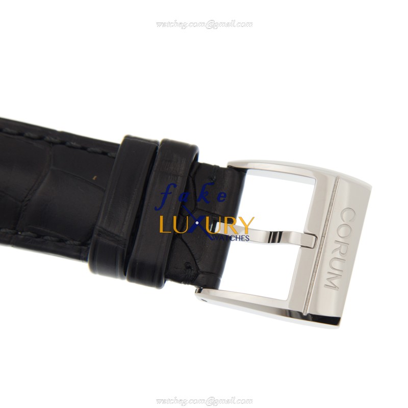 Corum B113/03440 Bridge Replica Watch, Manual Wind, Transparent Skull Dial, Leather Strap - Image 4