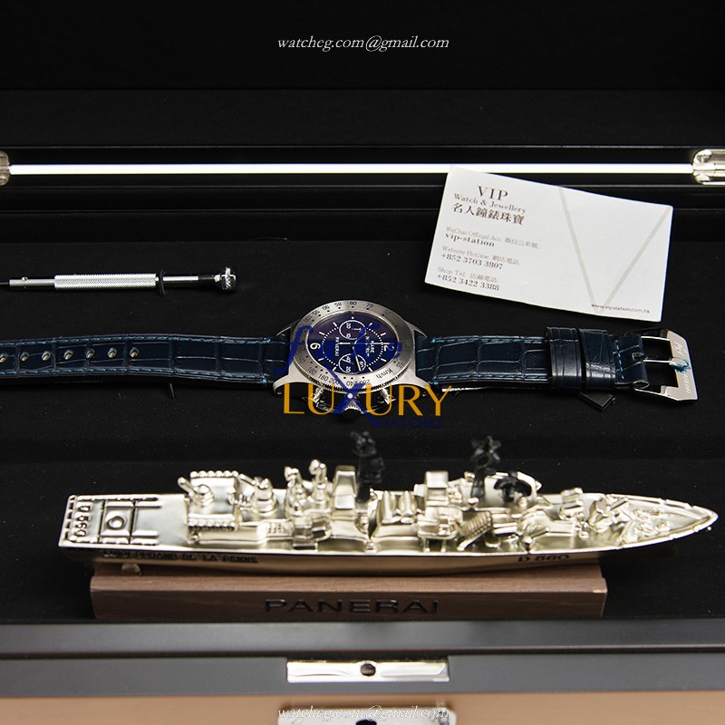 Panerai PAM00716 MARE NOSTRUM - Manual Wind - 42mm Stainless Steel - Blue Dial - Alligator Strap - Image 5