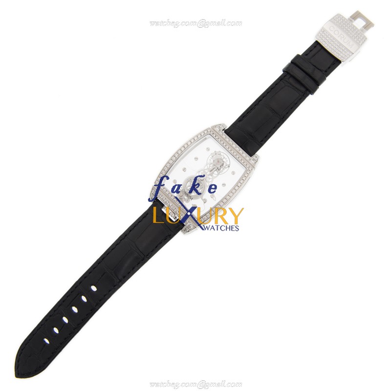 Corum 100.161.69-0F01 0000 BRIDGE | Manual Wind 18kt White Gold Diamond | Replica Watch - Image 2