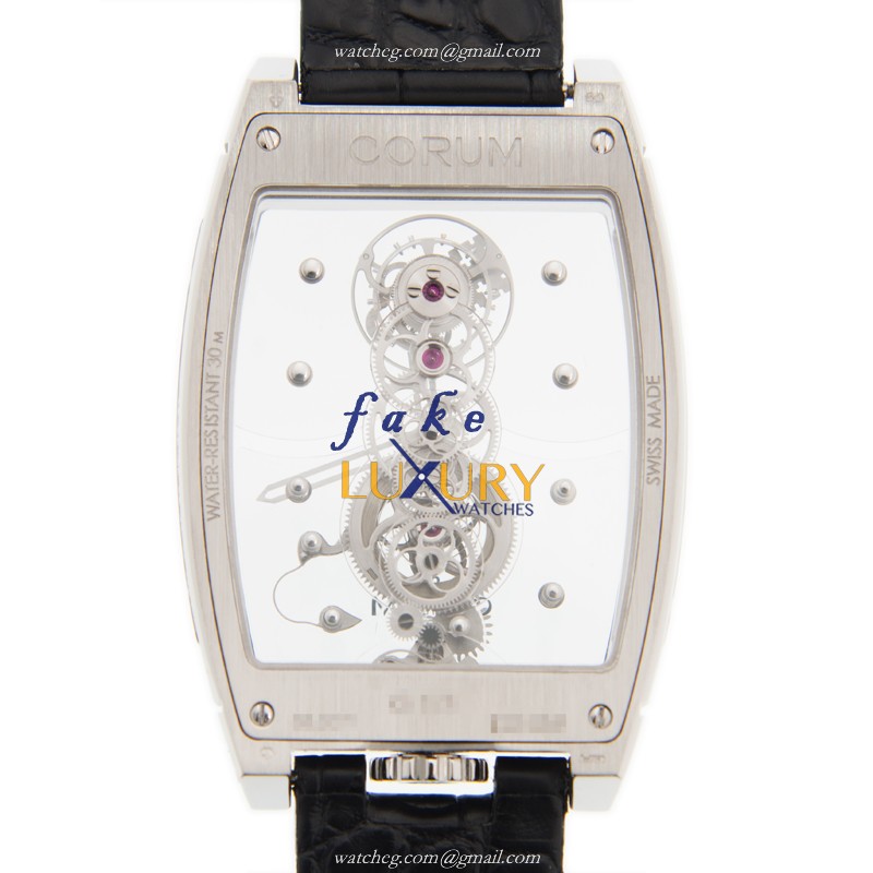Corum 100.161.69-0F01 0000 BRIDGE | Manual Wind 18kt White Gold Diamond | Replica Watch - Image 3