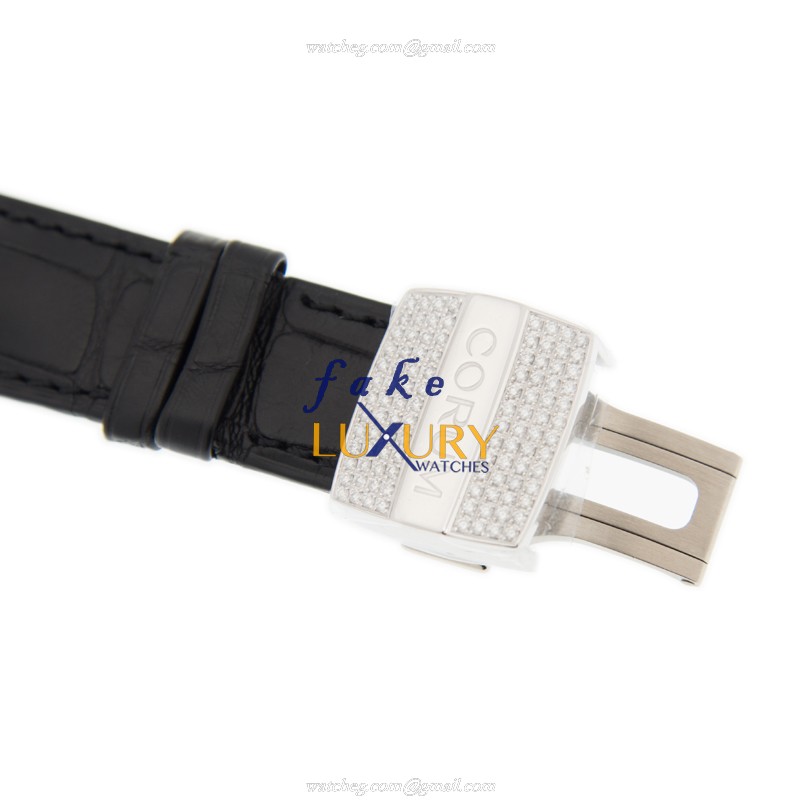 Corum 100.161.69-0F01 0000 BRIDGE | Manual Wind 18kt White Gold Diamond | Replica Watch - Image 4