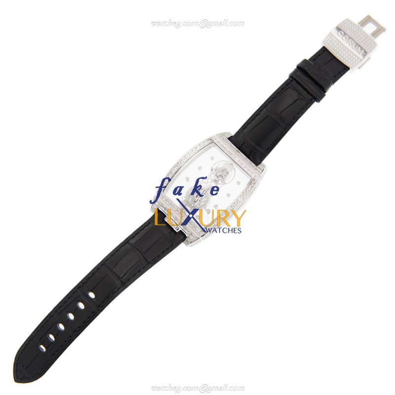 Corum BRIDGE 100.169.69-0F01 0000 Replica Watch with Manual Wind, Transparent Skull Dial, 18kt - Image 2
