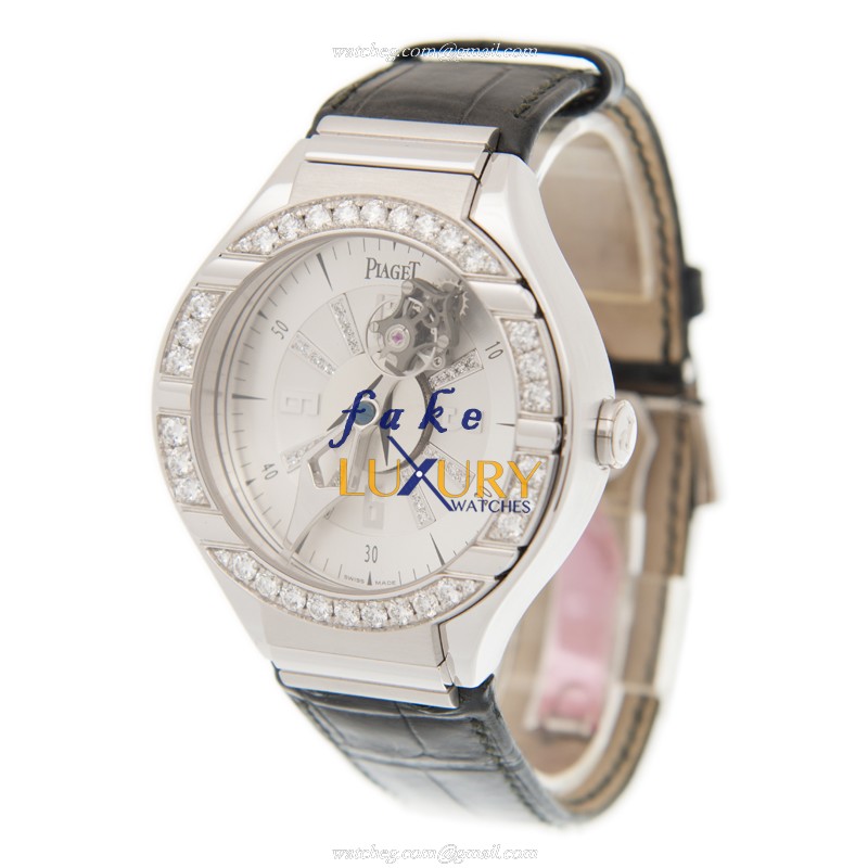 G0A31148 - Piaget Polo Replica Watch - Manual Wind 18kt White Gold Diamond Silver Dial - Image 3