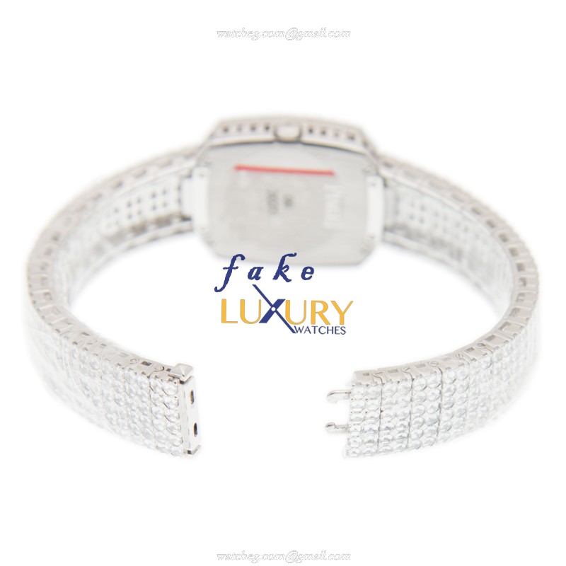 Piaget G0A32144 Limelight Replica Watch Quartz 28mm 18kt White Gold Diamond Silver Dial - Image 5