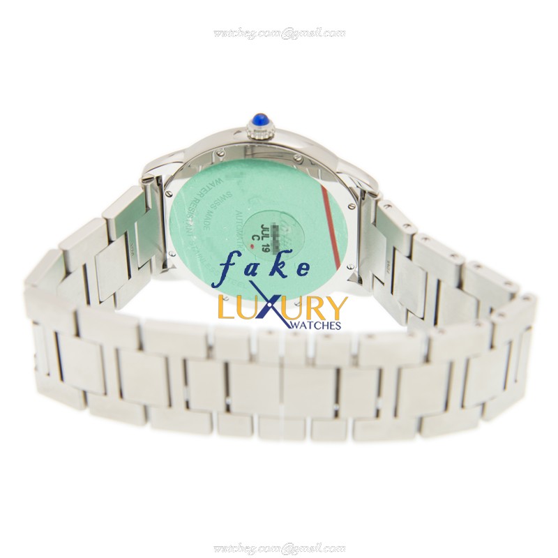Cartier WSRN0023 ROTONDE DE CARTIER Automatic Stainless Steel Replica Watch, Blue Dial, Silver Strap - Image 4