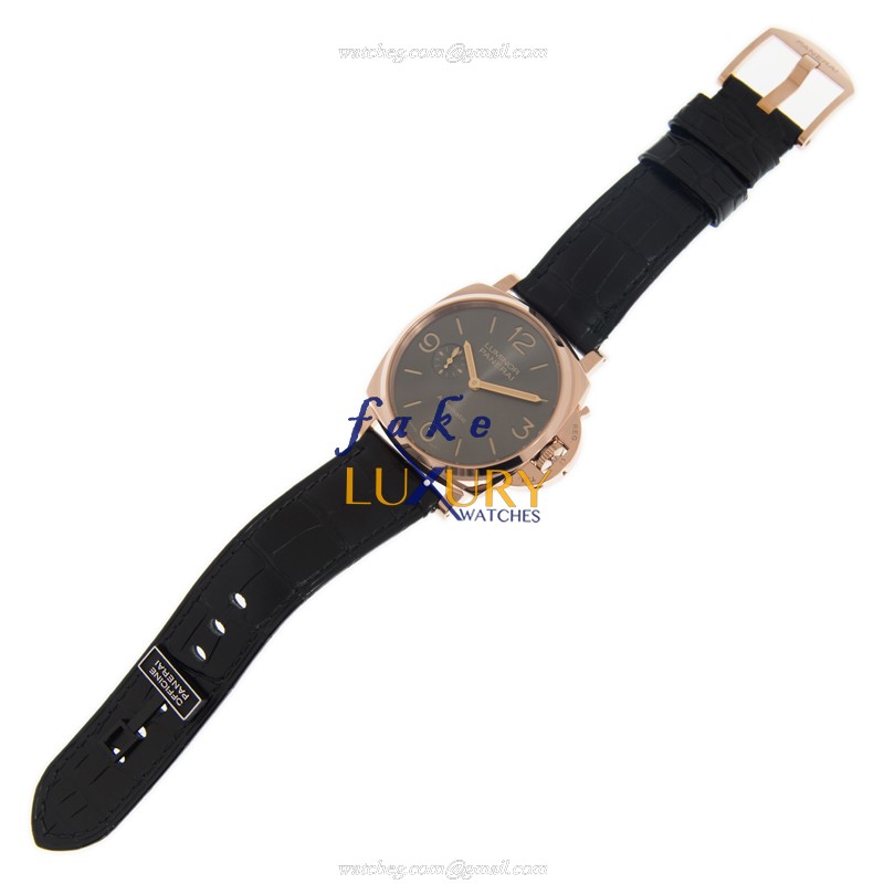 -54321 - PANERAI PAM00675 LUMINOR AUTO 18KT ROSE GOLD REPLICA WATCH - DARK GREY DIAL - Image 2