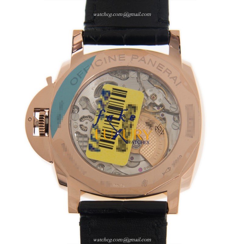 -54321 - PANERAI PAM00675 LUMINOR AUTO 18KT ROSE GOLD REPLICA WATCH - DARK GREY DIAL - Image 3