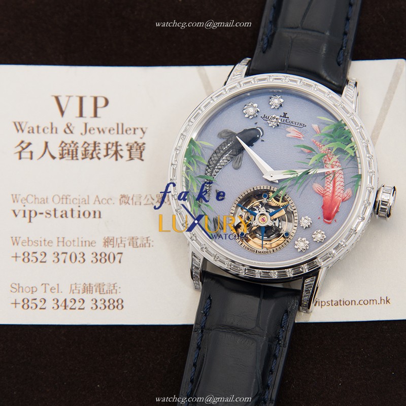Jaeger-Lecoultre Q50834E1 Master Ultra Thin Auto 18kt White Gold Diamond Replica Watch - Image 5